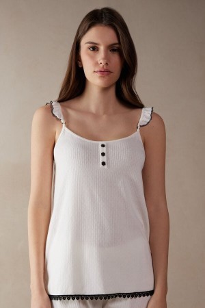 Intimissimi Pure Joy Katoenen Top Wit | DNLKV54298